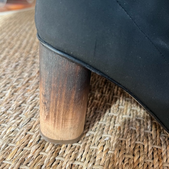 Sydney Brown Scuba Wood Heeled Bootie - Picture 2 of 6